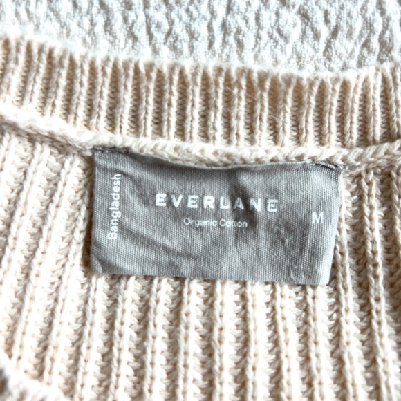 Everlane NWOT The Organic Cotton Slim Crew Sweater Canvas Color Size M - Picture 14 of 16